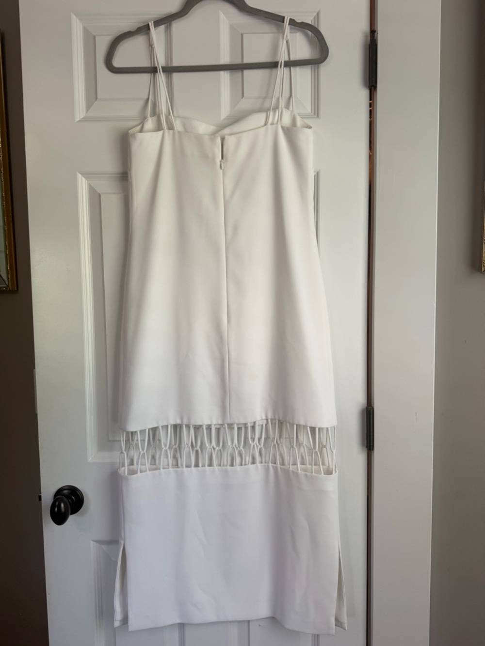 Alexis White Strappy Maxi Dress with Fringe Cutout - Picture 5 of 7